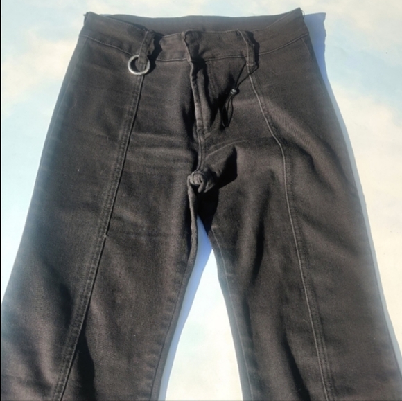 Unif Decaf Pants unif black flare jeans